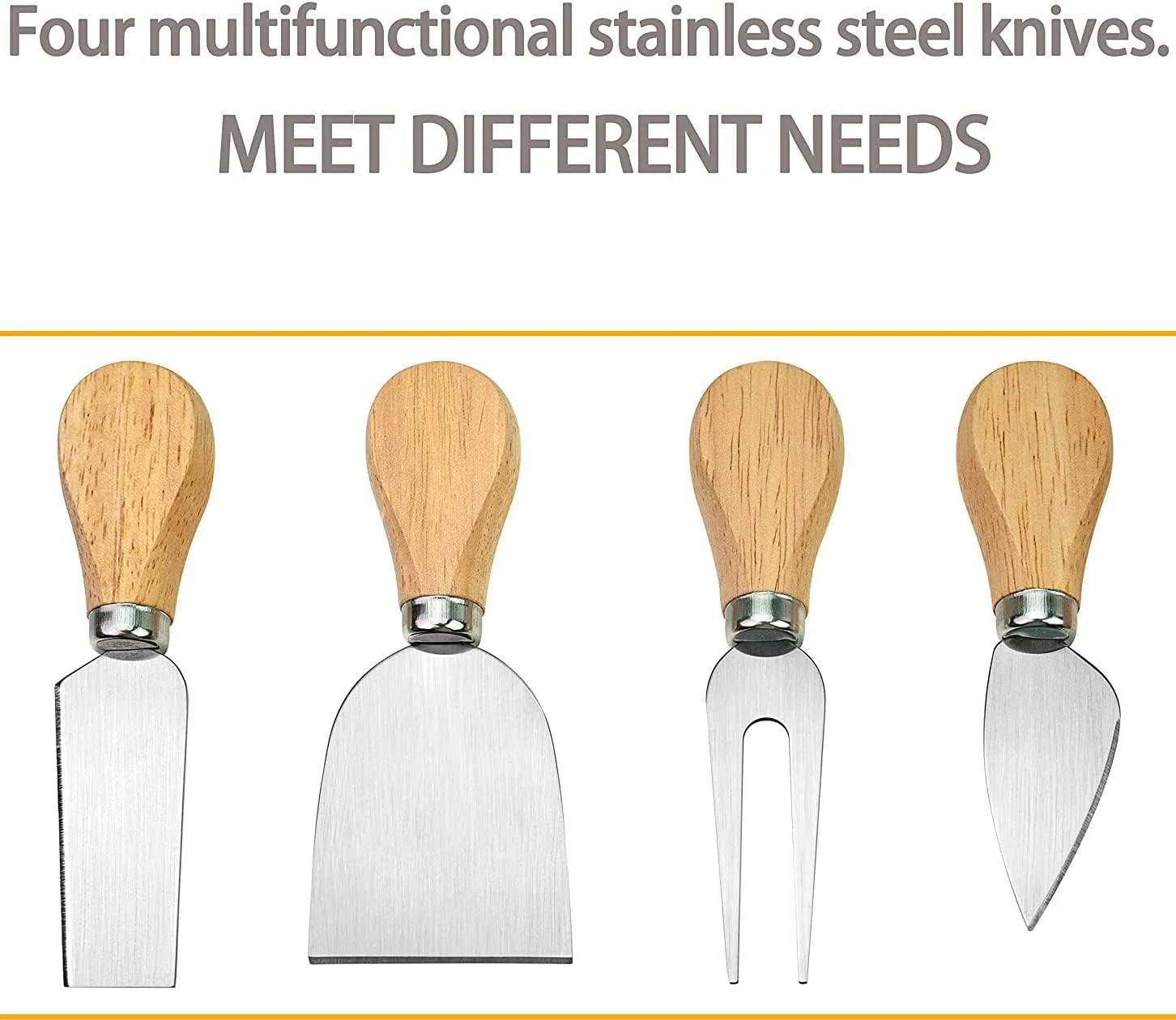 ست تخته پنیر 5 تکه با حکاکی لیزری، ظرف سرو چوبی، تخته گوشت و ست چاقو برای سرو شراب، پنیر و گوشت، مناسب آشپزخانه، منزل و استفاده روزمره (گزینه 1)