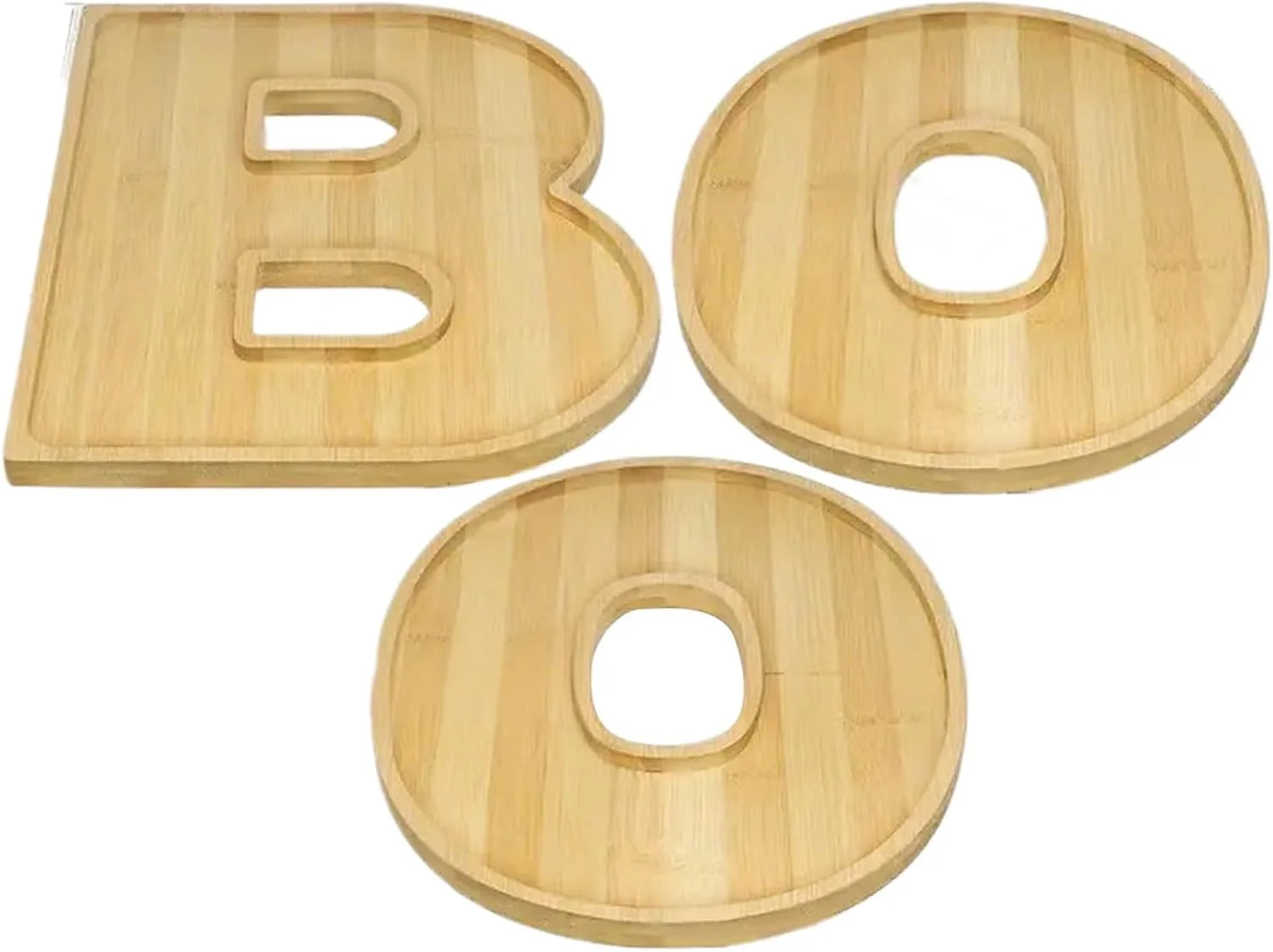 سینی پذیرایی چوبی طرح بو - ست سینی پذیرایی چوبی طرح بو، لوازم مهمانی چوبی، دکوری هالووین برای پاییز، مناسب سرو غذا، دسر، میوه، اسنک، شیرینی و کاپ کیک، قابل استفاده در فضای داخلی و کنار شومینه