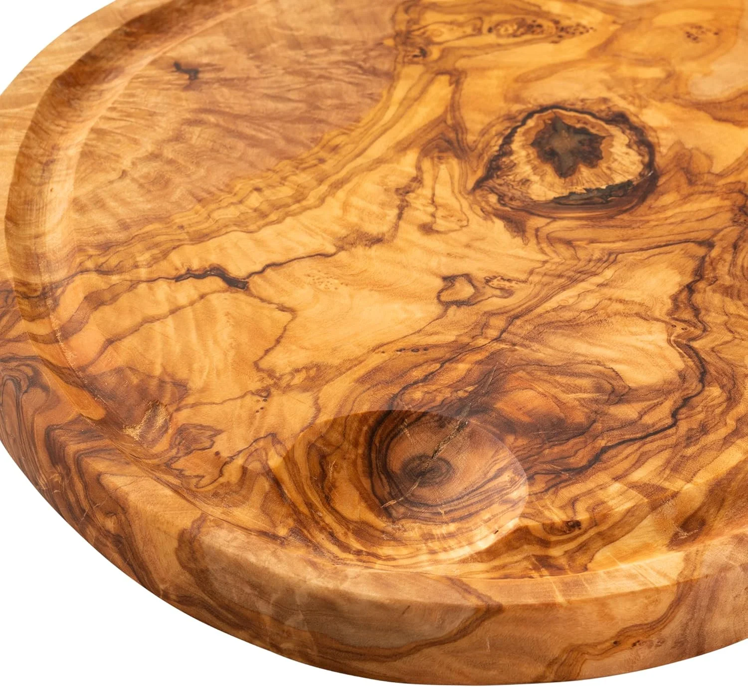 تخته برش آشپزخانه Erreke، چوب زیتون طبیعی، تخته آشپزخانه، تخته خردکن چوب زیتون، برای سرو، خرد کردن، گوشت، باربیکیو، پنیر، نان، تنقلات، دست ساز (39 x 18 سانتی متر با شکاف)