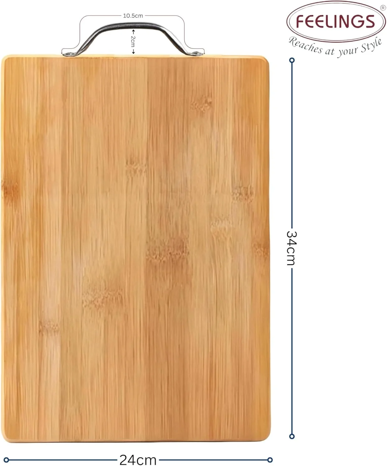 تخته برش چوبی FEELINGS - تخته خردکن بادوام آشپزخانه برای آماده سازی و سرو غذا (34x24 سانتی متر)