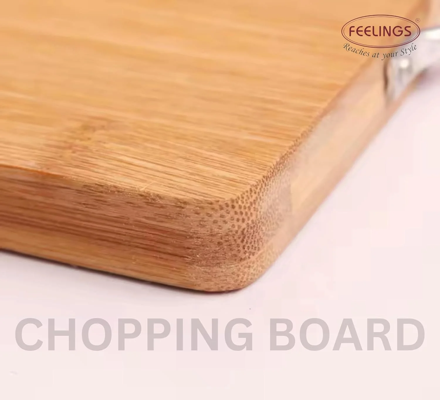 تخته برش چوبی FEELINGS - تخته خردکن بادوام آشپزخانه برای آماده سازی و سرو غذا (34x24 سانتی متر)