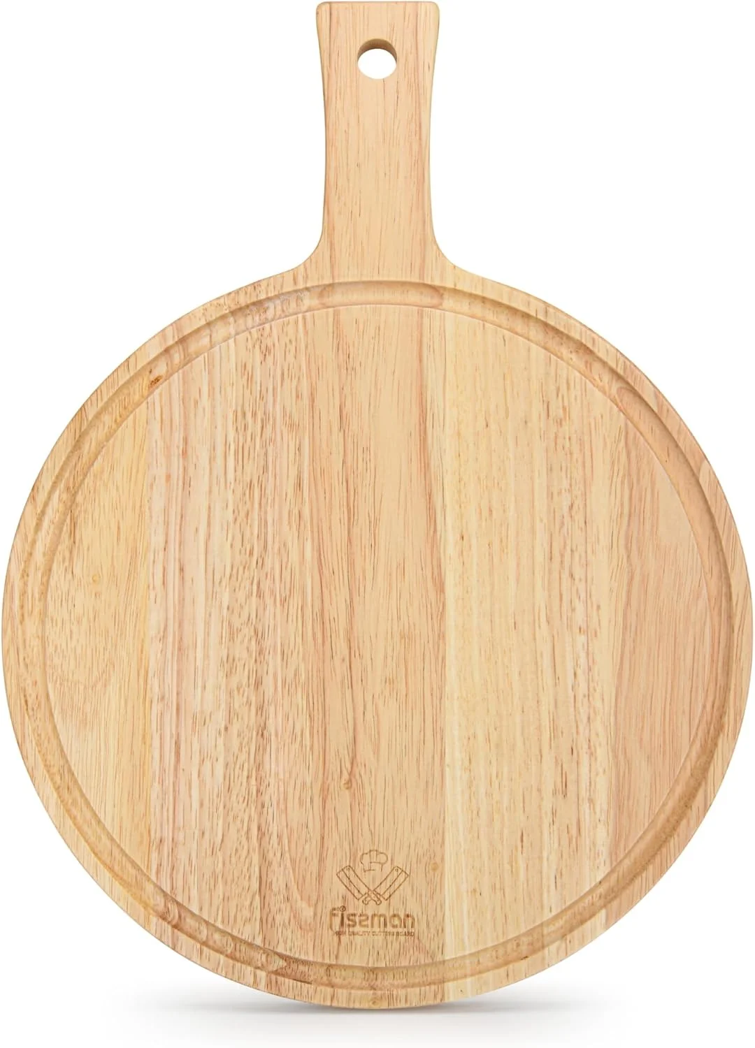 تخته برش چوبی فیسمن، ساخته شده از چوب رابر، مناسب برای خرد کردن گوشت، سبزیجات، میوه ها، پنیر، سینی سرو سازگار با چاقو، دارای شیار آب و ضخیم (30 سانتی متر)