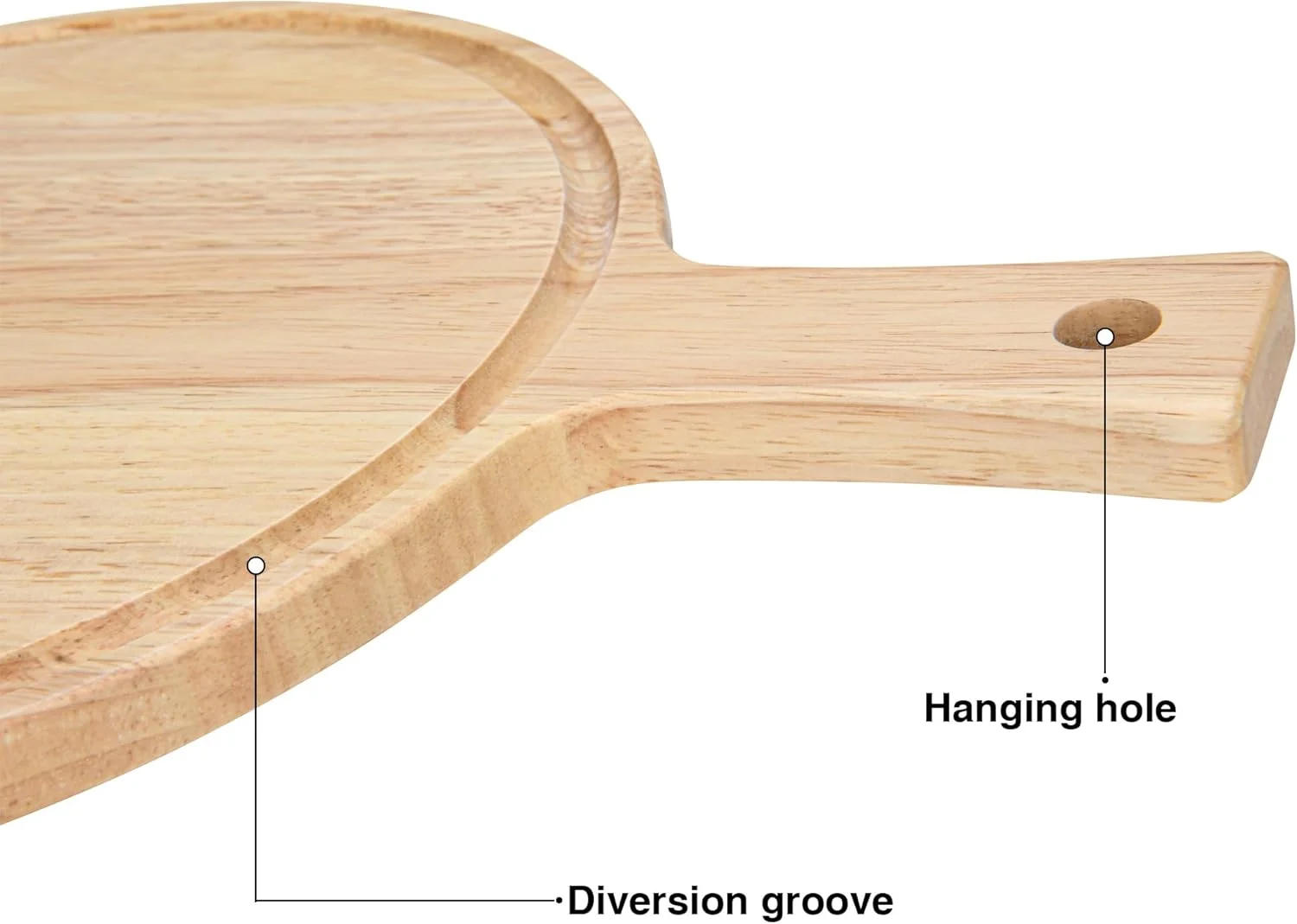 تخته برش چوبی فیسمن، ساخته شده از چوب رابر، مناسب برای خرد کردن گوشت، سبزیجات، میوه ها، پنیر، سینی سرو سازگار با چاقو، دارای شیار آب و ضخیم (30 سانتی متر)