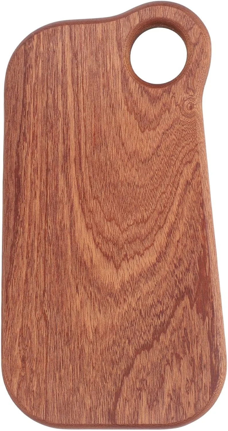 تخته برش چوبی کوچک آبنوس گرنی - صفحه میوه چوبی سبک و جمع و جور با سوراخ آویز برای آشپزخانه (L)