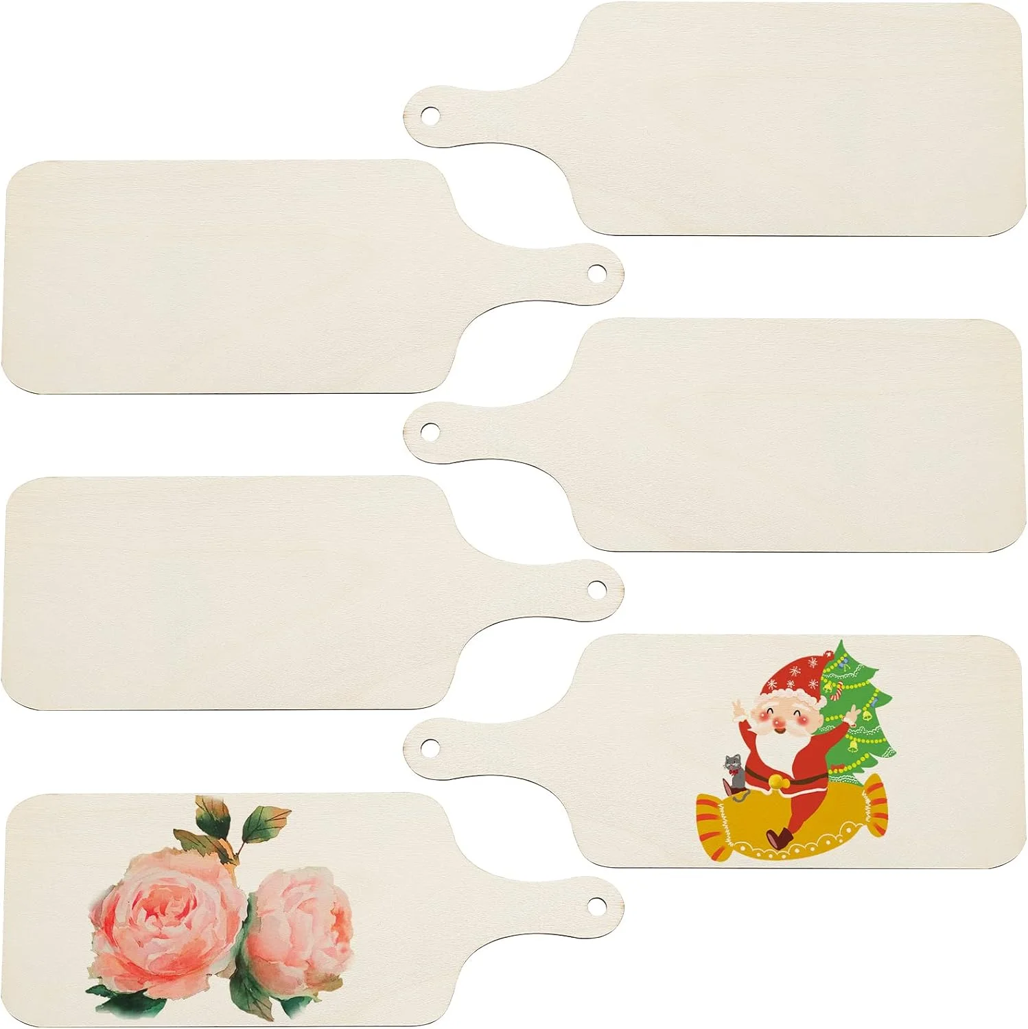 گورجکرفت 6 عدد تخته برش چوبی کوچک با دسته، تخته برش چوبی ناتمام، تخته سرو کوچک برای لوازم آشپزخانه، سبزیجات و میوه گورجکرفت 6 عدد تخته برش چوبی کوچک با دسته، تخته برش چوبی ناتمام، تخته سرو کوچک برای لوازم آشپزخانه، سبزیجات و میوه