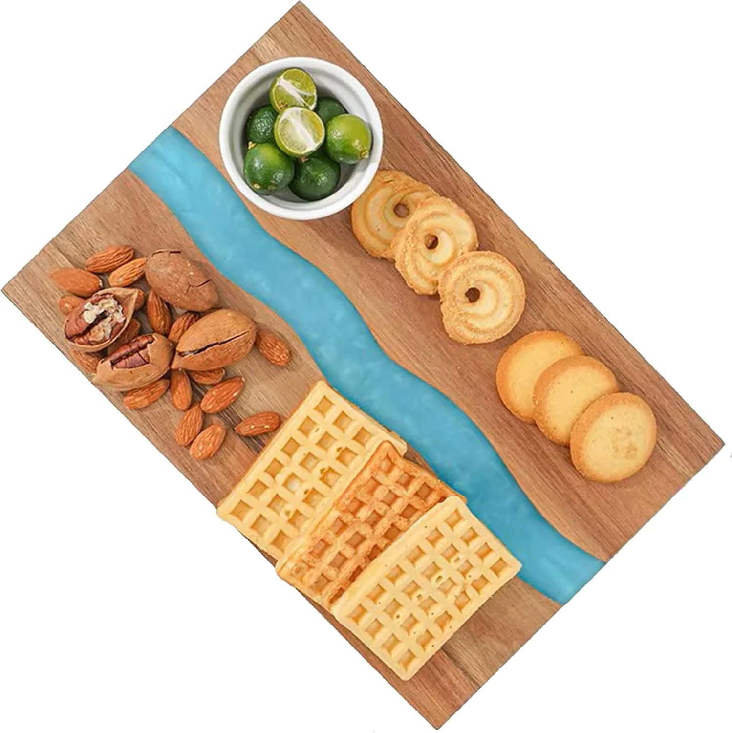 تخته برش لوکس چوب آبنوس خالص و رزین – ایمن برای مواد غذایی، ضد باکتری، محافظ تیغه چاقو – تخته سرو و پذیرایی – بادوام، مقاوم در برابر رطوبت، سازگار با محیط زیست – مناسب هدیه