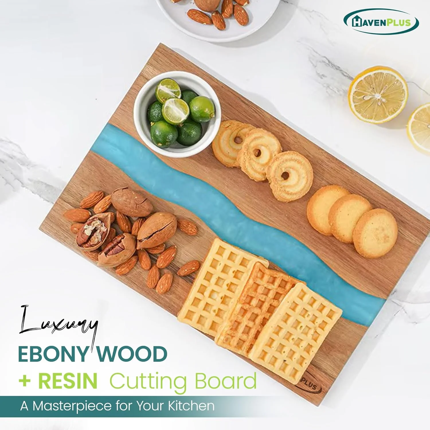 تخته برش لوکس چوب آبنوس خالص و رزین – ایمن برای مواد غذایی، ضد باکتری، محافظ تیغه چاقو – تخته سرو و پذیرایی – بادوام، مقاوم در برابر رطوبت، سازگار با محیط زیست – مناسب هدیه تخته برش لوکس چوب آبنوس خالص و رزین – ایمن برای مواد غذایی، ضد باکتری، محافظ تیغه چاقو – تخته سرو و پذیرایی – بادوام، مقاوم در برابر رطوبت، سازگار با محیط زیست – مناسب هدیه