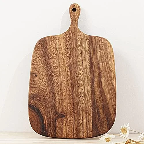 تخته سرو چوبی HUFFA برای سرو پنیر، نان، ساندویچ، پیش غذا و تخته برش چوبی با دسته