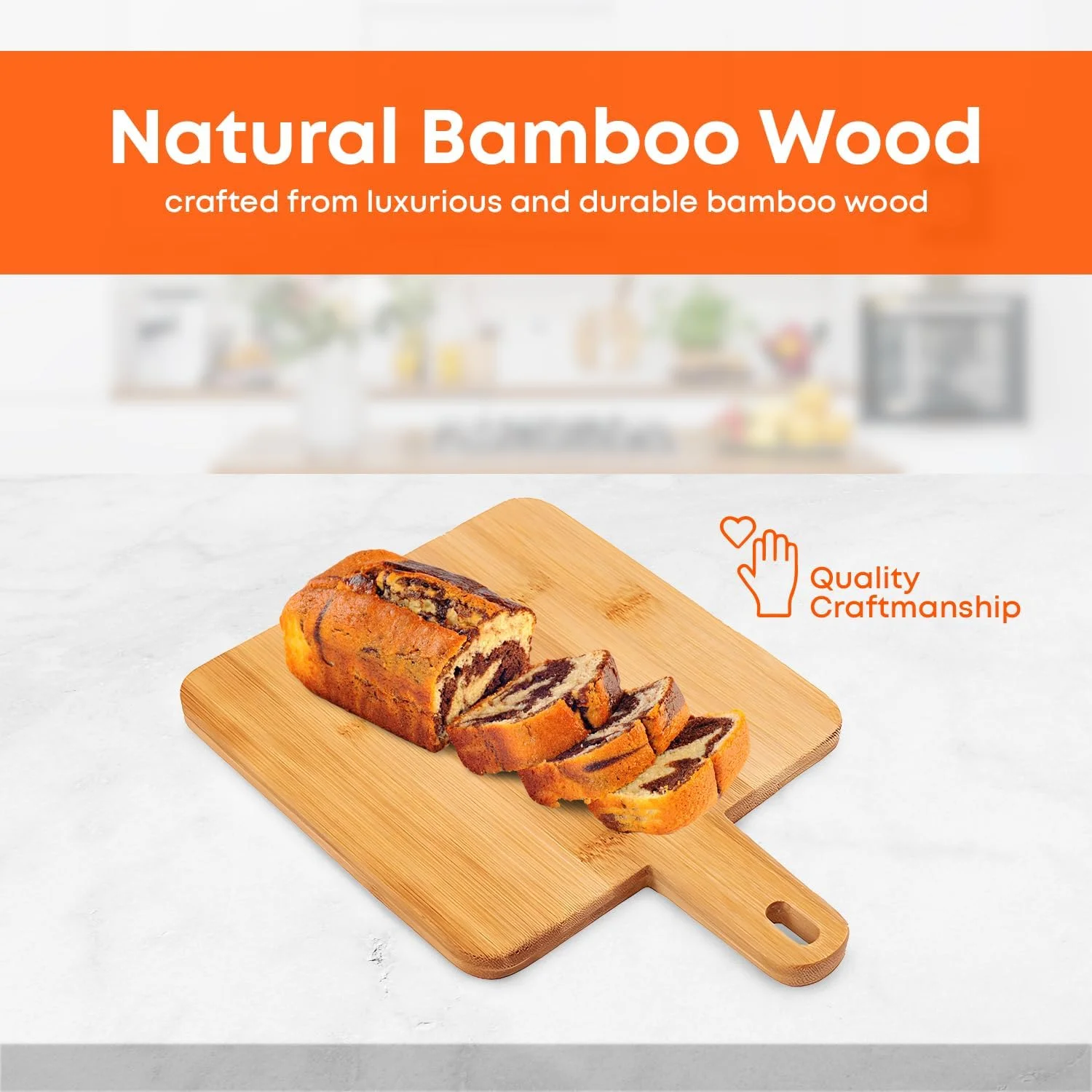 ست تخته برش چوبی بامبو 3 تکه JeDeem | تخته خردکن شیک آشپزخانه، تخته پیتزا، بشقاب سوشی، سینی سرو استیک چوب جامد | سازگار با محیط زیست و بادوام برای گوشت، سبزیجات، پنیر، آماده سازی غذا