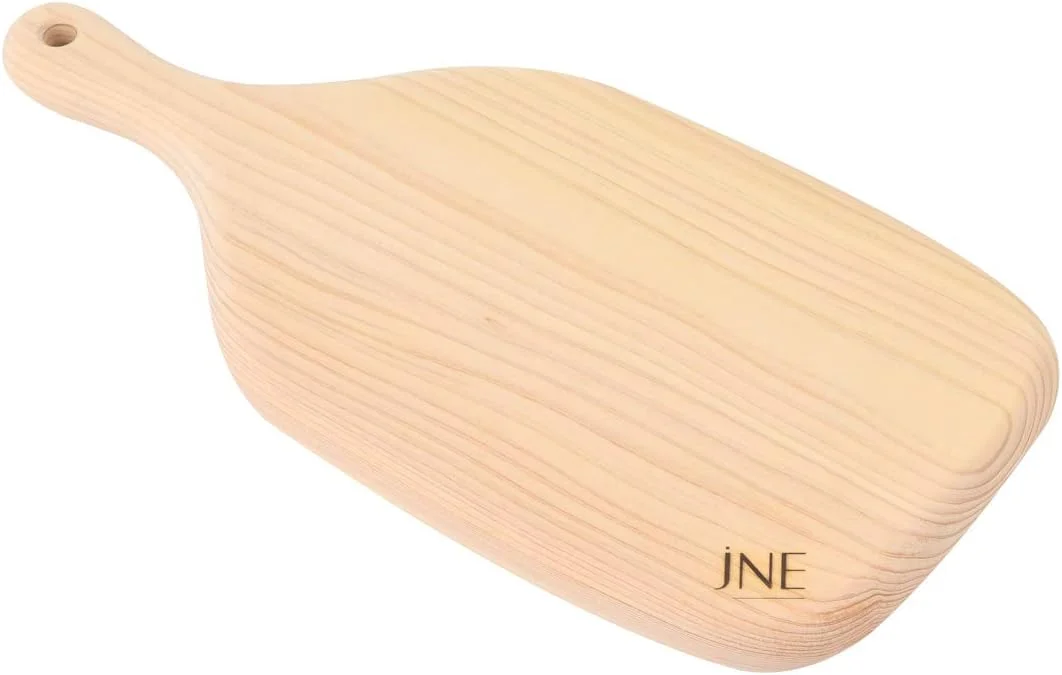 تخته برش چوبی سرو هینوکی دو طرفه، 43.6 سانتی متر در 20.3 سانتی متر در 3 سانتی متر، تخته خردکن، تخته نان و پنیر، تخته سرو، یک تکه جامد، بدون اتصال، بدون چسب