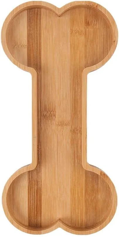 تخته سرو چوبی به شکل استخوان KEPATO، ظرف شیرینی و کاسه