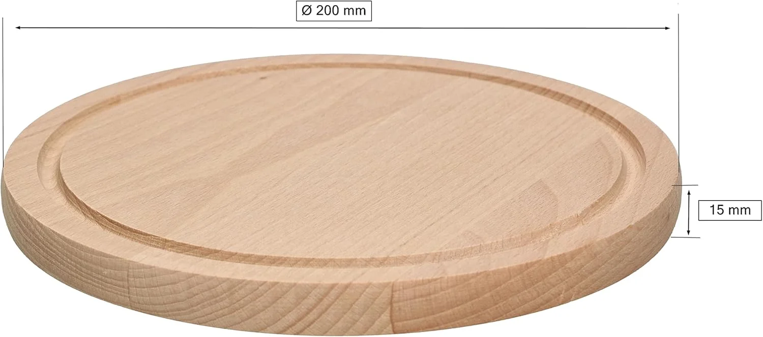 تخته برش گرد کوتارباو، قطر 20 سانتی متر، تخته چوبی برای برش پنیر، نان و سرو غذا
