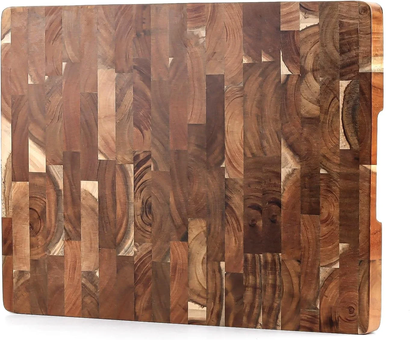 تخته برش چوبی آکاسیا LeJuveny برای آشپزخانه - تخته سرو و خردکن بزرگ چوبی آکاسیا طبیعی برای گوشت، سبزیجات، میوه ها، پنیر و سوسیس (40×30×2.5 سانتی متر)