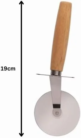 تخته پیتزا خوری بامبو مارکو پاول، 45 سانتی متر، 6 قسمتی، تخته سرو چوبی بادوام به همراه برش پیتزا، مناسب برای آماده سازی غذا، تخته سرو اردو خوری