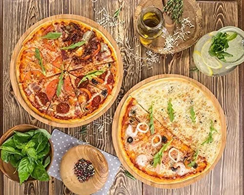 سینی گرد بامبو نالاکال، سینی سرو چوبی، بشقاب پنیر، سینی سرو چای و قهوه، بشقاب میوه، بشقاب صبحانه و شام، سینی شیرینی برای خانه، هتل، رستوران، 30 * 30 * 2 سانتی متر