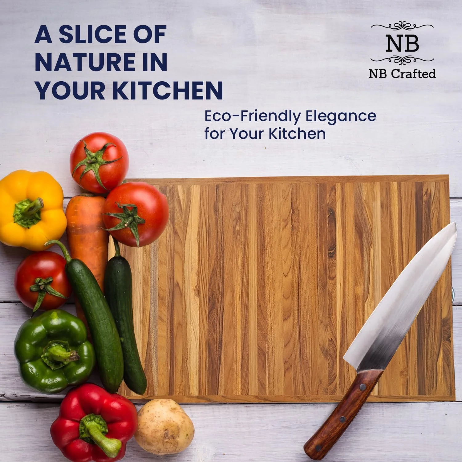 تخته برش چوبی برای آشپزخانه، منزل، رستوران ها، هتل مناسب برای خرد کردن سبزیجات و میوه ها، اندازه - 30 x 20 x 2 سانتی متر (بسته 1 عددی)