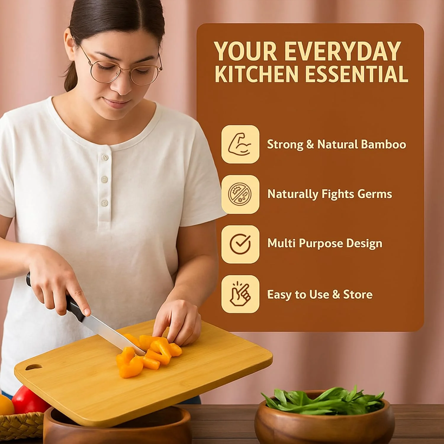 ست ۳ تایی تخته برش بامبو طبیعی، تخته سرو چوبی برای آشپزخانه، آماده سازی گوشت و سبزیجات، سرو نان، کراکر و پنیر (کوچک، متوسط، بزرگ) ست ۳ تایی تخته برش بامبو طبیعی، تخته سرو چوبی برای آشپزخانه، آماده سازی گوشت و سبزیجات، سرو نان، کراکر و پنیر (کوچک، متوسط، بزرگ)