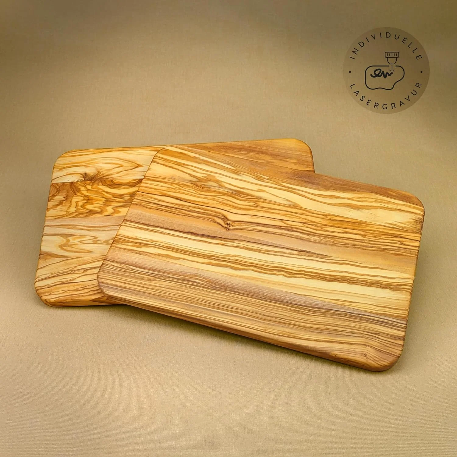 تخته صبحانه DAS OLIVENHOLZBRETT® ساخته شده از چوب زیتون / تخته خردکن چوب زیتون / تخته خردکن چوبی / چسبانده شده قوی / 25 سانتی متر در 15 سانتی متر در 1.4 سانتی متر