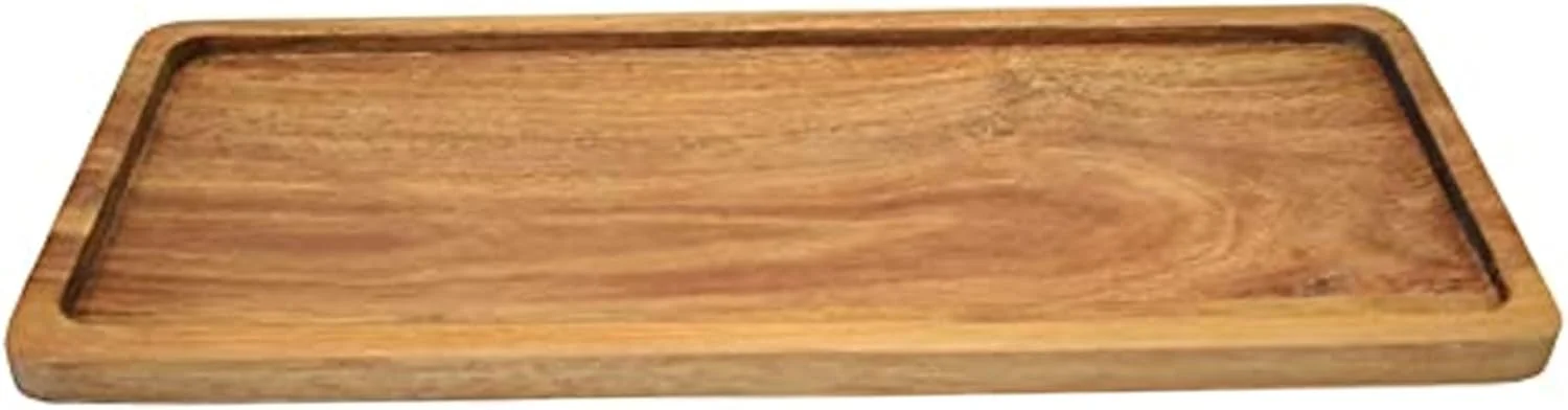 تخته سرو چوبی، سینی پنیر 28x10 سانتی‌متر، تخته اردو مستطیلی، سینی سرو صاف و طبیعی برای میوه، دسر، سبزیجات، تخته سرو چوبی، سینی چوبی