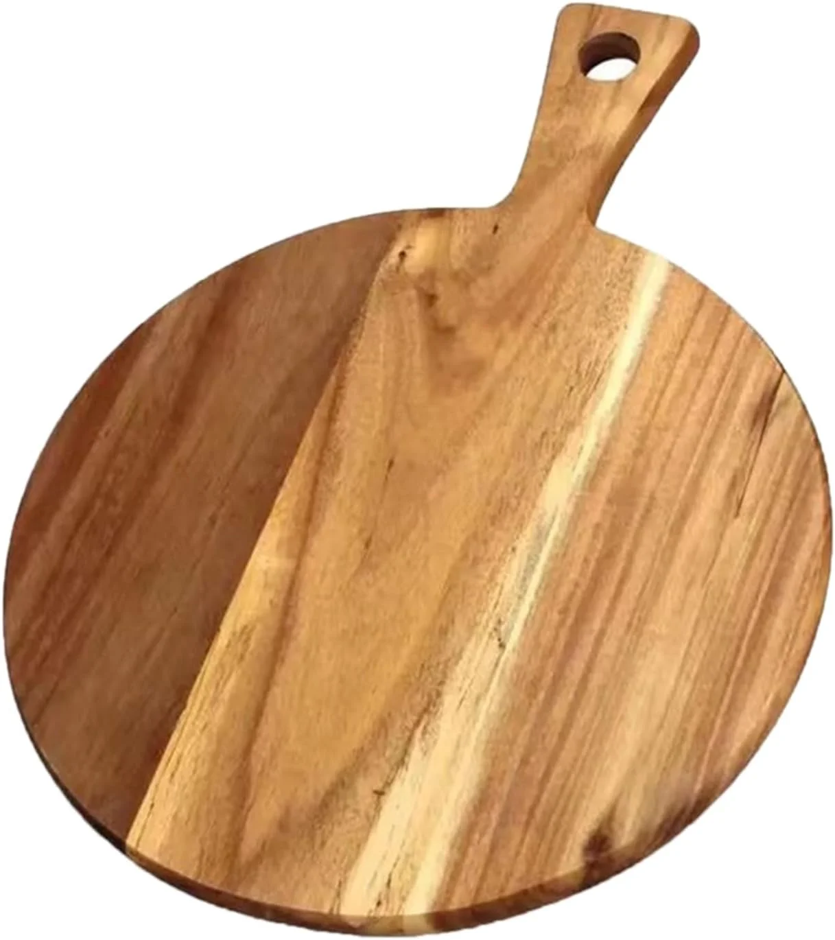 تخته سرو چوبی گرد، تخته چوبی بزرگ، سینی سرو چوبی، سینی چوبی طبیعی، تخته پنیر، تخته سوسیس برای صبحانه، چای، پیش غذا