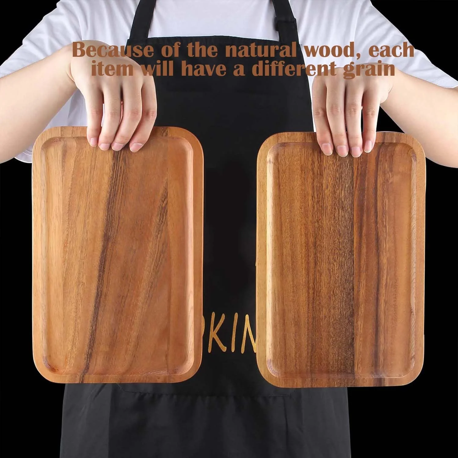 سینی سرو چوبی، سینی غذا از چوب اقاقیا، ظروف سرو چوبی مستطیلی، تخته های چوبی طبیعی 30x20 سانتی متر برای سینی میوه، دسر، بشقاب های آشپزخانه تخته گوشت خوری، ظرف غذای مهمانی برای کیک سینی سرو چوبی، سینی غذا از چوب اقاقیا، ظروف سرو چوبی مستطیلی، تخته های چوبی طبیعی 30x20 سانتی متر برای سینی میوه، دسر، بشقاب های آشپزخانه تخته گوشت خوری، ظرف غذای مهمانی برای کیک