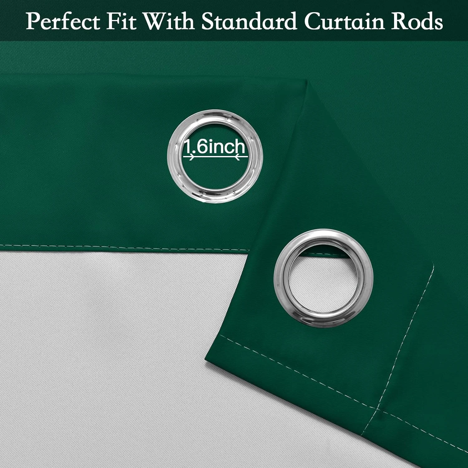 پرده های مسدود کننده نور اتاق SimpleHome Ombre برای اتاق خواب، گرادیان سبز تیره به خاکستری سفید، عایق حرارتی، پرده/دریچه های پنجره با حلقه فلزی برای اتاق نشیمن، 2 عدد، طول 52x84 اینچ