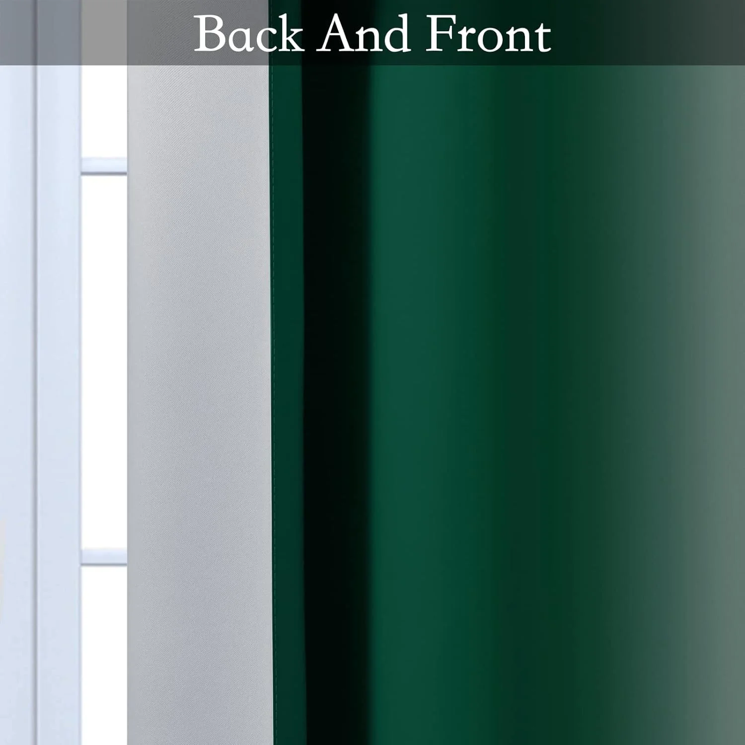 پرده های مسدود کننده نور اتاق SimpleHome Ombre برای اتاق خواب، گرادیان سبز تیره به خاکستری سفید، عایق حرارتی، پرده/دریچه های پنجره با حلقه فلزی برای اتاق نشیمن، 2 عدد، طول 52x84 اینچ