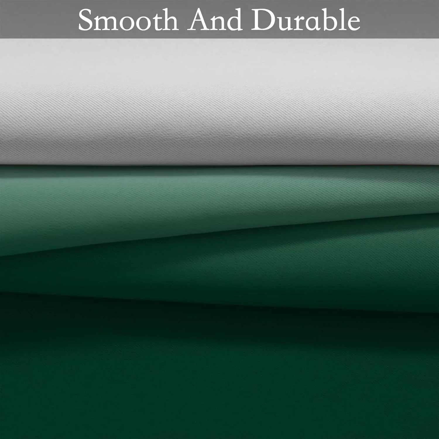 پرده های مسدود کننده نور اتاق SimpleHome Ombre برای اتاق خواب، گرادیان سبز تیره به خاکستری سفید، عایق حرارتی، پرده/دریچه های پنجره با حلقه فلزی برای اتاق نشیمن، 2 عدد، طول 52x84 اینچ