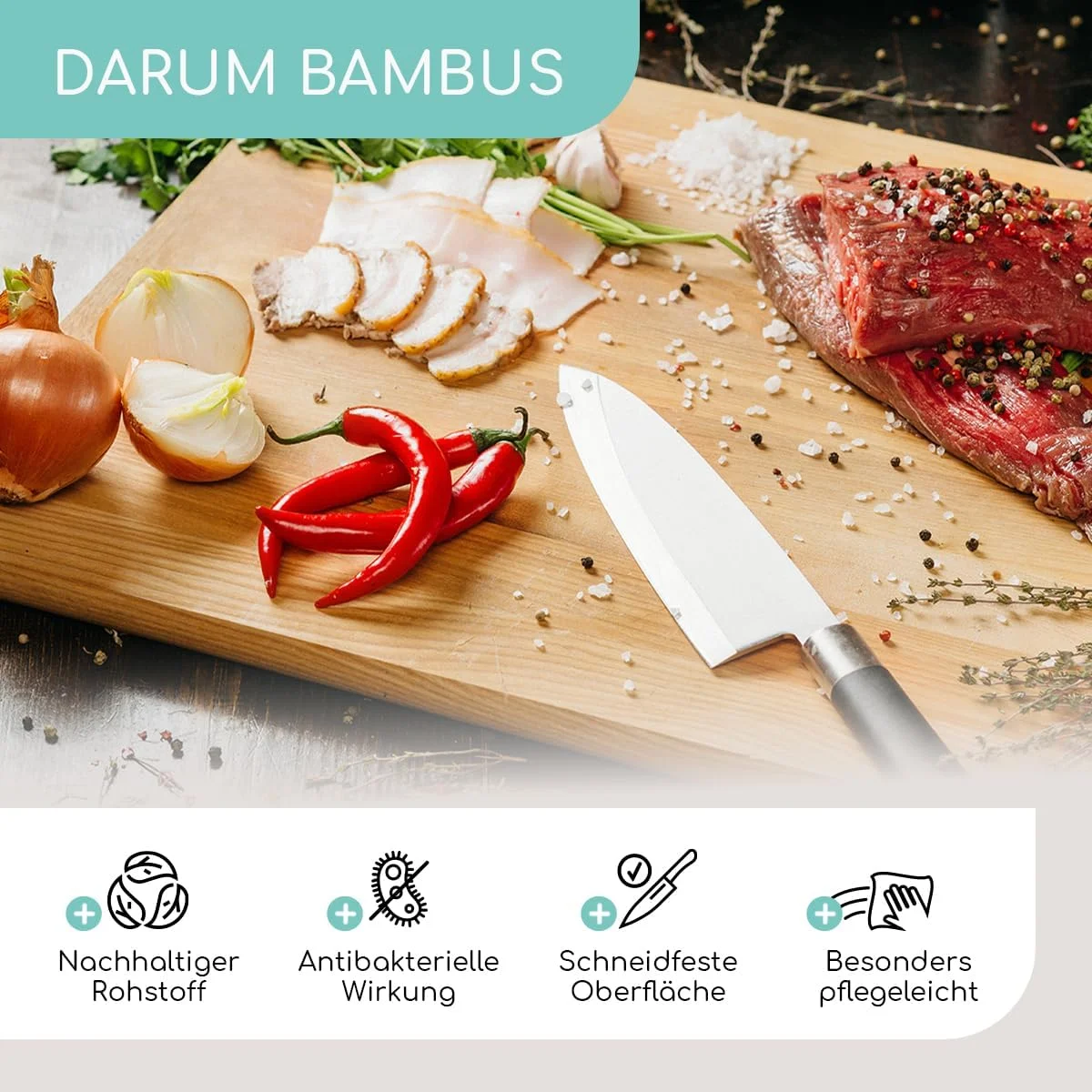 تخته گوشت چوبی اسمارت دی، ساخته شده از 100% بامبو، ست 3 عددی، بسیار محکم و بادوام، تخته آشپزخانه، تخته خردکن، تخته سرو، ست تخته چوبی برای آشپزخانه