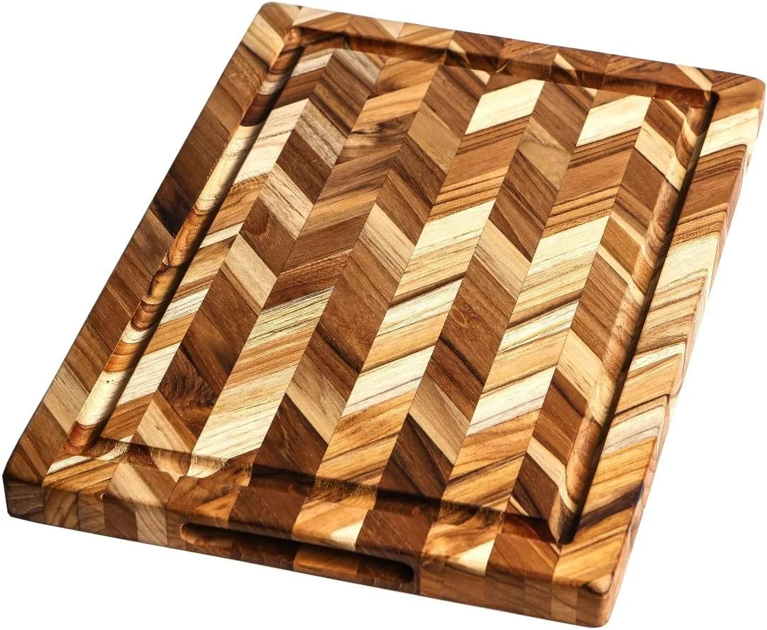 تخته برش چوب ساج طرح شاه‌ماهی، ۴۶x۳۶ سانتی‌متر