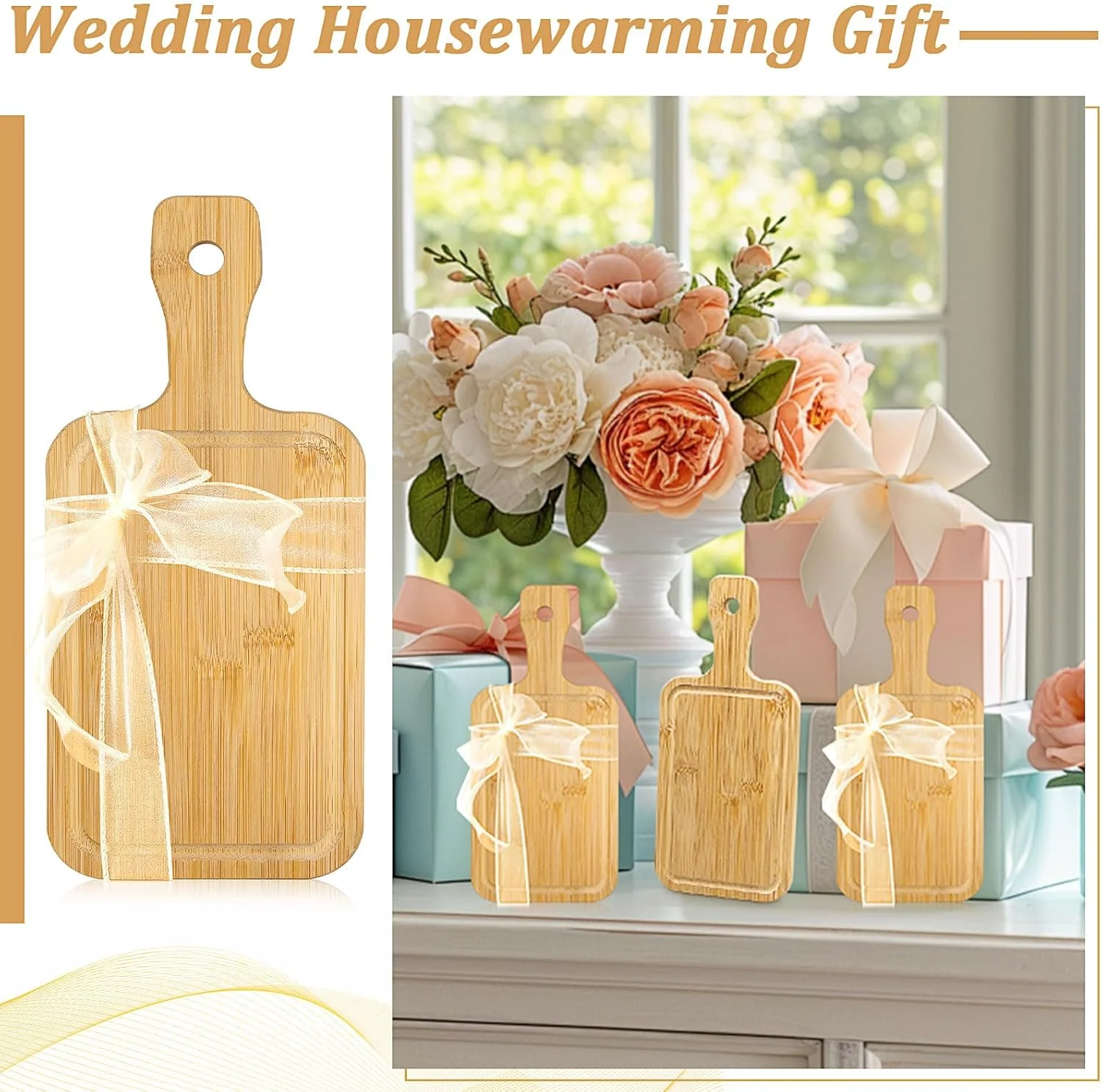 تخته برش چوبی ضخیم 20 عددی، تخته خردکن چوبی کوچک، تخته سرو چوبی خام برای پیتزا، نان، پنیر، میوه، سبزیجات، 28 در 13 سانتیمتر