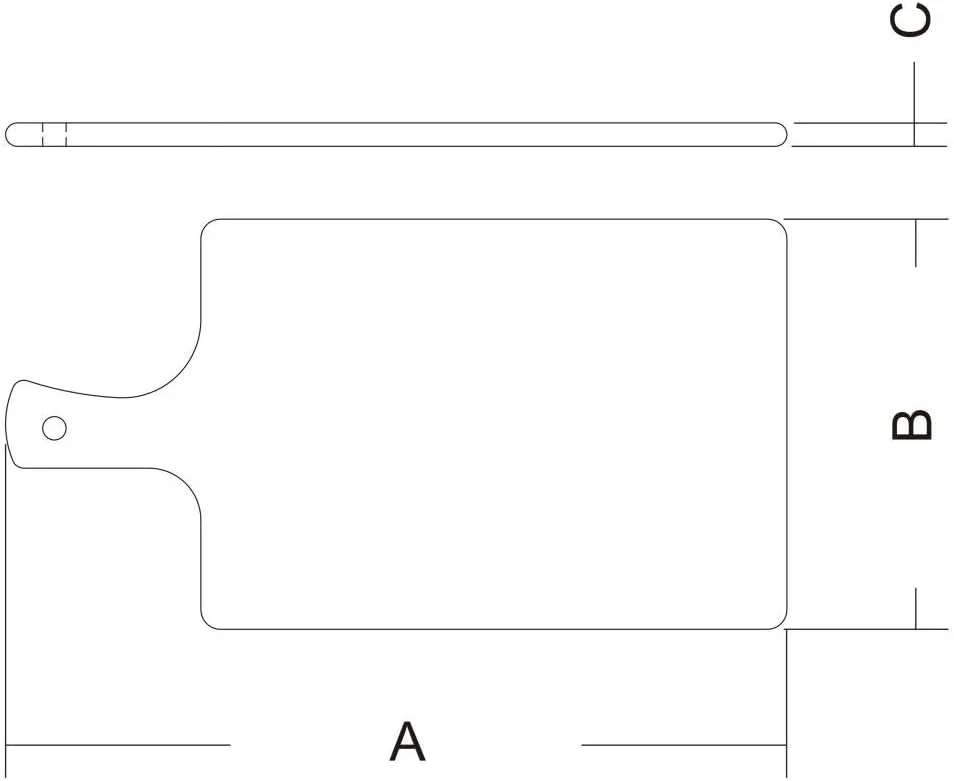 تخته برش ترامونتینا 40 x 21 سانتی متر - ضخامت 1.2 سانتی متر