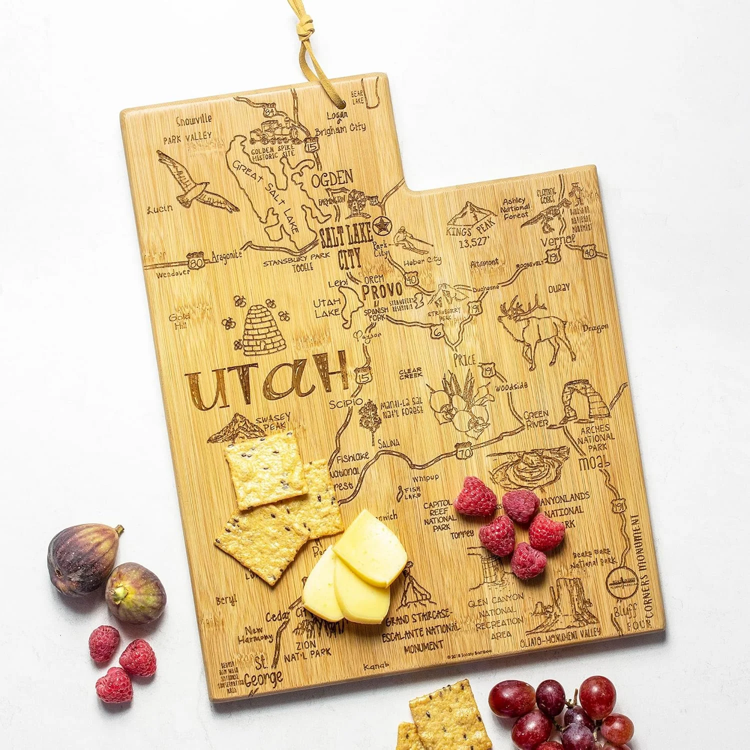 تخته سرو و برش بامبو طرح ایالت یوتا