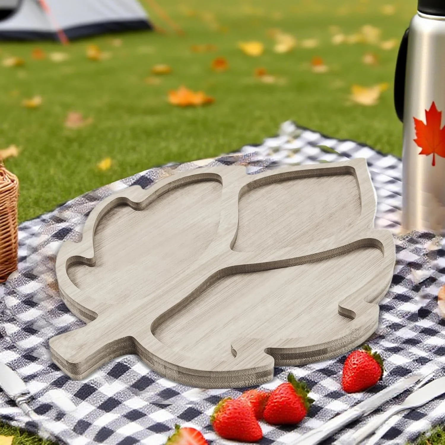 سینی های پذیرایی غذا - تخته سرو برگ، بشقاب پنیر چوبی، بشقاب های شام برای جشن های شکرگزاری، هالووین، پاییز، برداشت محصول، میان وعده، نان، دسر، میوه