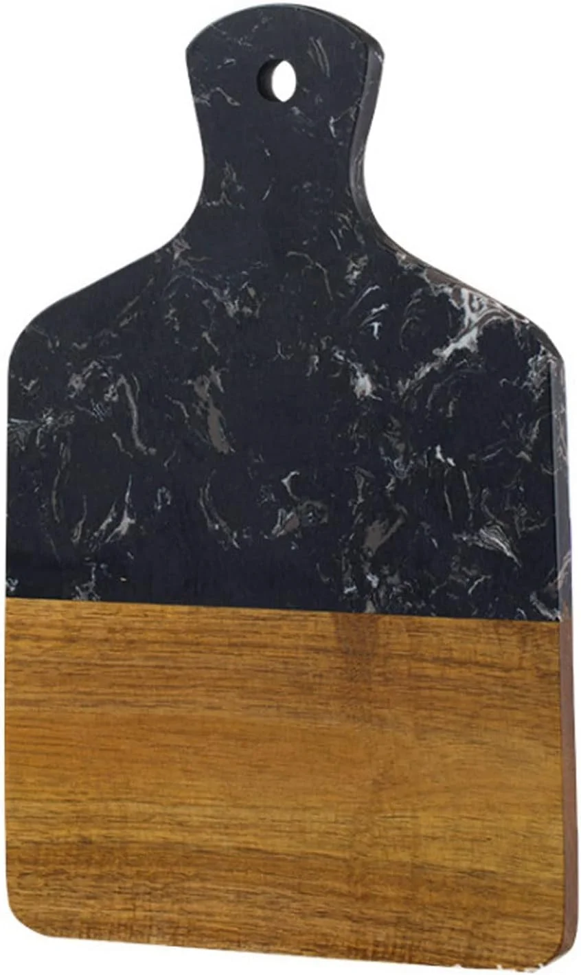 تخته برش آشپزخانه UTOYA تخته برش چوبی طرح مرمر با دستگیره آسان سینی سرو چوبی طرح مرمر برای کراکر و نان (رنگ: Hortel) تخته برش آشپزخانه UTOYA تخته برش چوبی طرح مرمر با دستگیره آسان سینی سرو چوبی طرح مرمر برای کراکر و نان (رنگ: Hortel)
