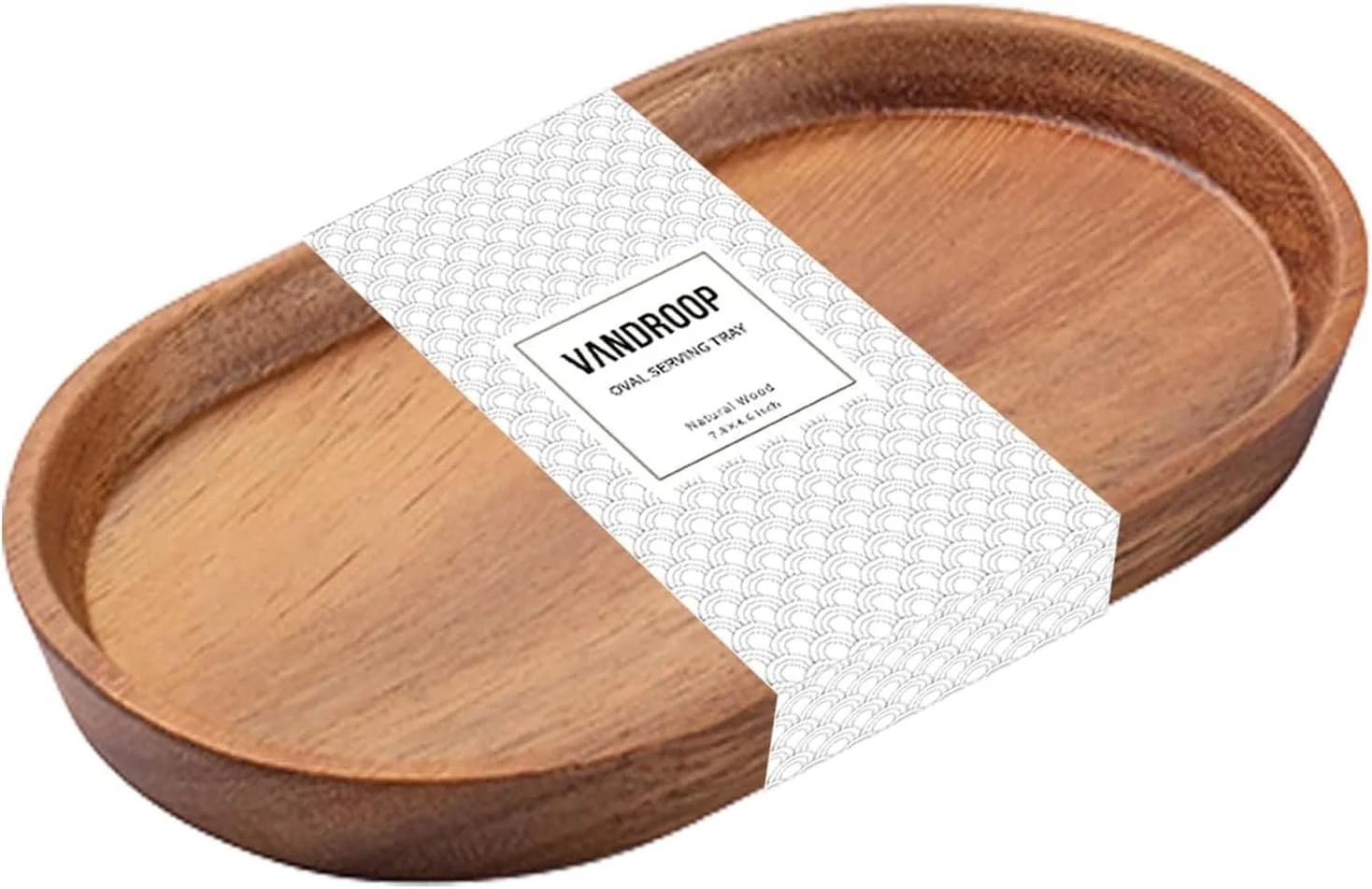 سینی سرو چوبی کوچک وندروپ برای مهمانی ها، سینی میز چای و قهوه، بشقاب چوبی بیضی شکل کوچک برای میوه و تنقلات، سینی تزئینی برای جواهرات، کلید، سکه، سینی برای حمام (چوب اقاقیا، 7.8 اینچ × 4.66 اینچ) سینی سرو چوبی کوچک وندروپ برای مهمانی ها، سینی میز چای و قهوه، بشقاب چوبی بیضی شکل کوچک برای میوه و تنقلات، سینی تزئینی برای جواهرات، کلید، سکه، سینی برای حمام (چوب اقاقیا، 7.8 اینچ × 4.66 اینچ)