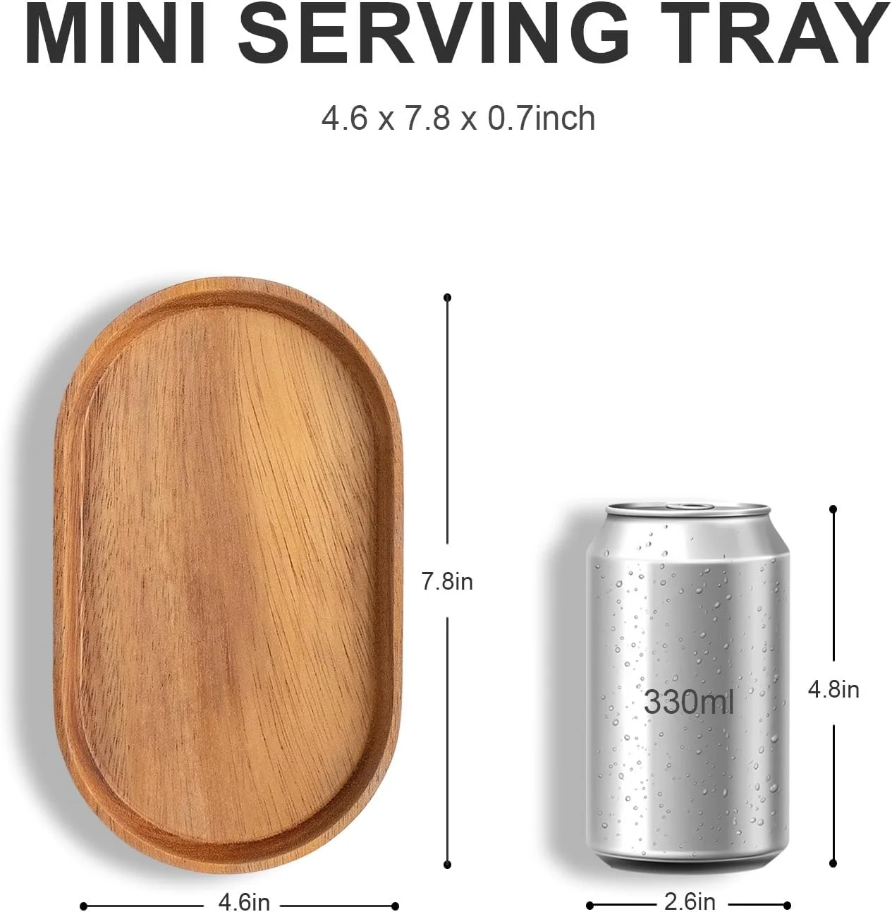 سینی سرو چوبی کوچک وندروپ برای مهمانی ها، سینی میز چای و قهوه، بشقاب چوبی بیضی شکل کوچک برای میوه و تنقلات، سینی تزئینی برای جواهرات، کلید، سکه، سینی برای حمام (چوب اقاقیا، 7.8 اینچ × 4.66 اینچ) سینی سرو چوبی کوچک وندروپ برای مهمانی ها، سینی میز چای و قهوه، بشقاب چوبی بیضی شکل کوچک برای میوه و تنقلات، سینی تزئینی برای جواهرات، کلید، سکه، سینی برای حمام (چوب اقاقیا، 7.8 اینچ × 4.66 اینچ)