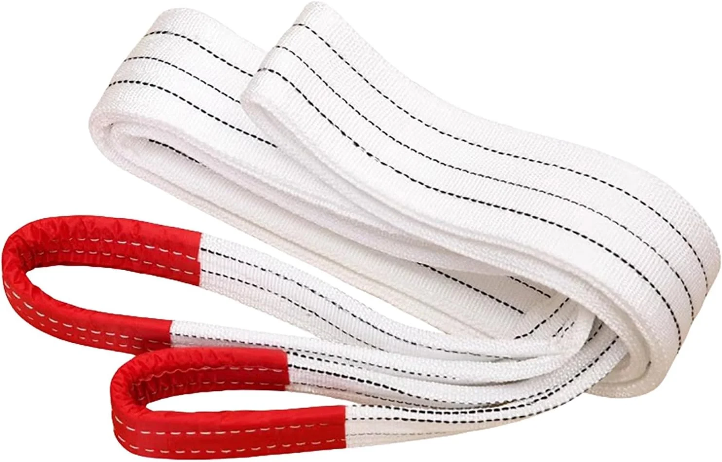 بند بالابر 4 لایه، مقاوم در برابر سایش، تسمه تخت بالابر صنعتی، طناب یدک کش، تحمل وزن 1-10 تن (10 تن 10 متر)