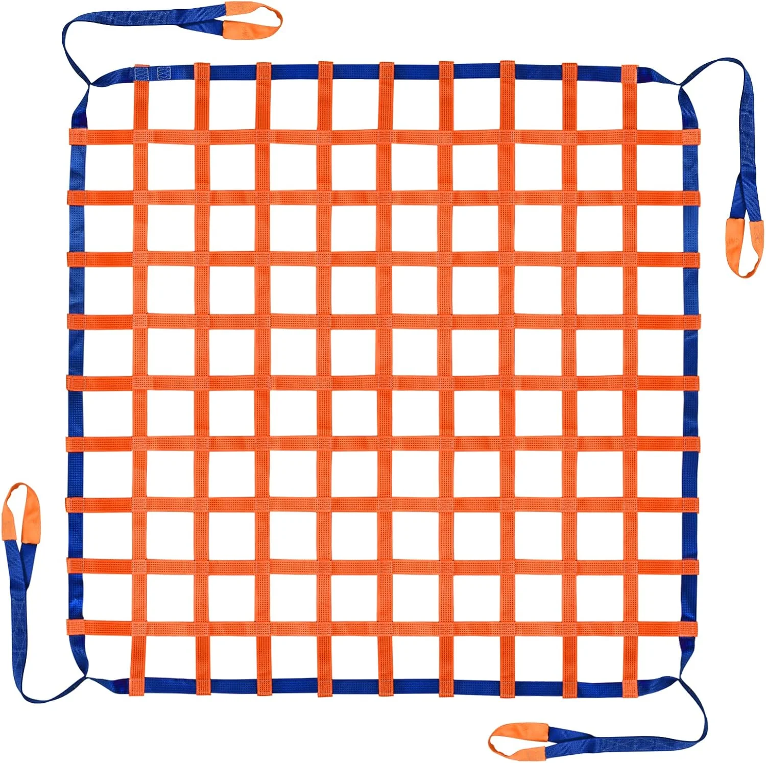 تور حمل بار 2x2 متری - تسمه های بالابر برای بالابر - توری تخت پلی استر - تسمه های توری بالابر - توری آویز بار - برای بارگیری و تخلیه بار - حداکثر ظرفیت بار: 2000 کیلوگرم
