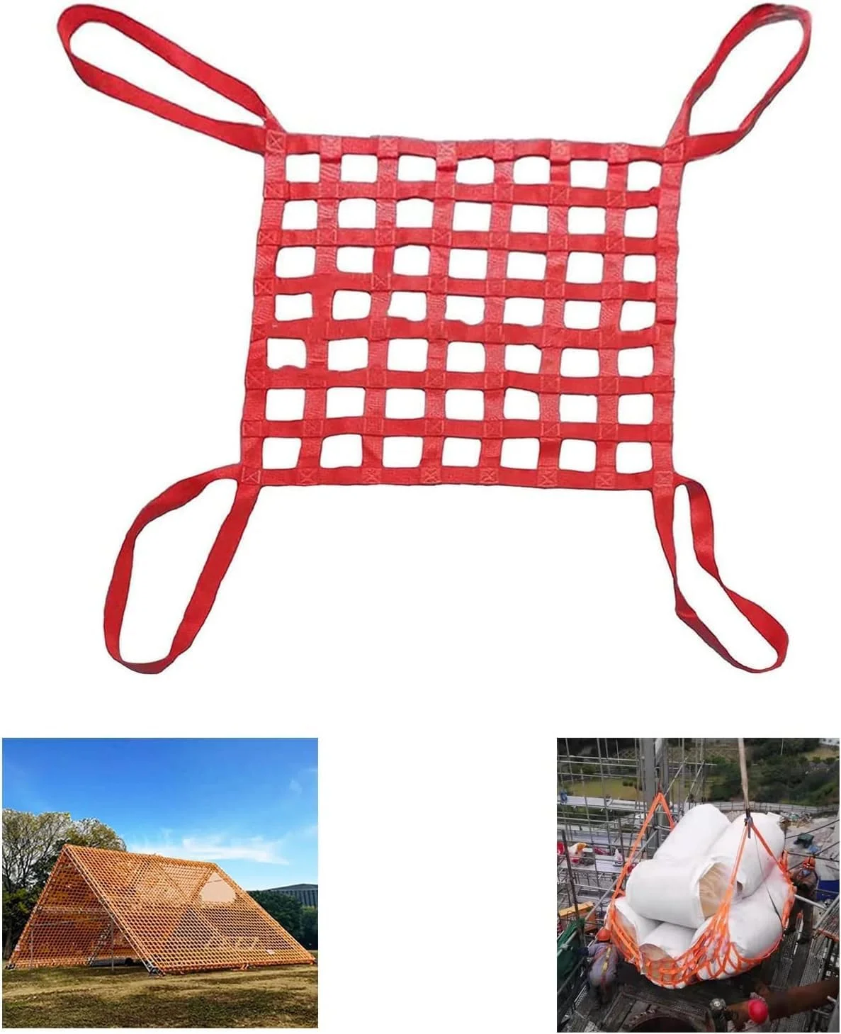 تور باربری کشسان، تور بالابر تخت، تور حمل بار، تور تسمه بالابر، تور تریلر، تور تحمل بار (اندازه: 2.5 X 2.5 متر / مش 15 سانتی متر / بار 2 تن)