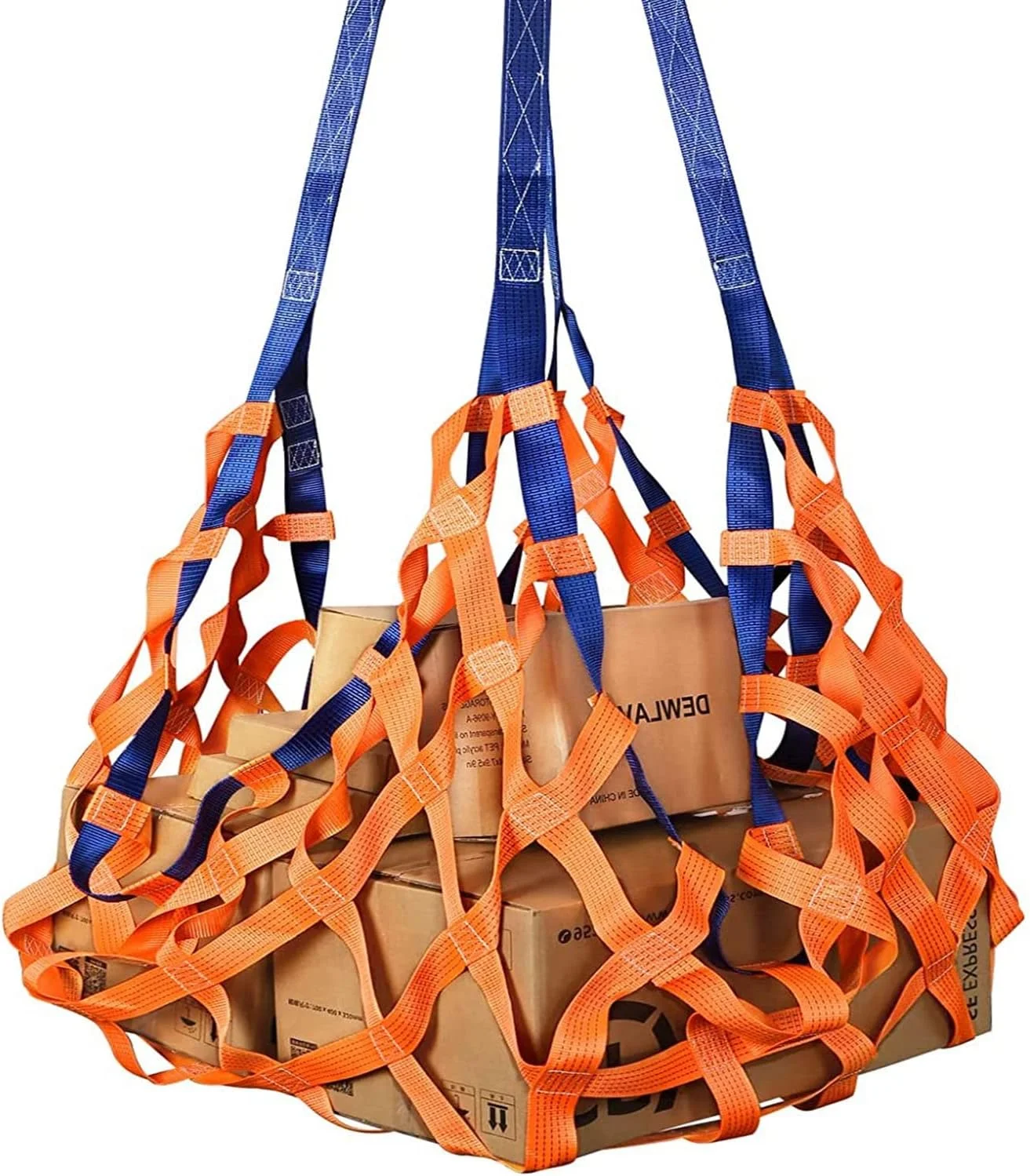 تور حمل بار نایلونی تخت - تور بالابر بار، تسمه های ایمنی بالابر، تور صخره نوردی در فضای باز، تور بار وانت، تسمه های جابجایی مواد با تحمل بار قوی، قابل تنظیم (اندازه: 3 X 3M / مش 15cm/