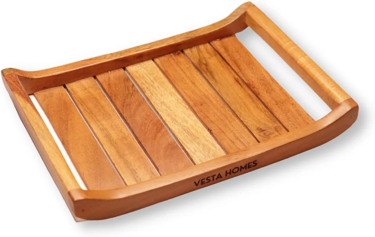 سینی سرو چوبی وستا هومز برای خانه، آشپزخانه، رستوران، سازمان دهنده اداری، میز غذاخوری | چوب اقاقیا ممتاز | دست ساز (25 x 18 x 3.5 سانتی متر) سینی سرو چوبی وستا هومز برای خانه، آشپزخانه، رستوران، سازمان دهنده اداری، میز غذاخوری | چوب اقاقیا ممتاز | دست ساز (25 x 18 x 3.5 سانتی متر)