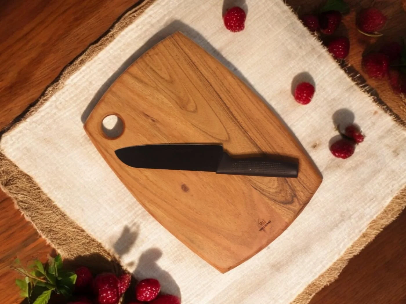 تخته خردکن چوبی و تخته سرو وستا هومز، بشقاب سینی برای سبزیجات، چوب اقاقیا طبیعی 36 در 25 در 1.5 سانتی متر، دست ساز هند