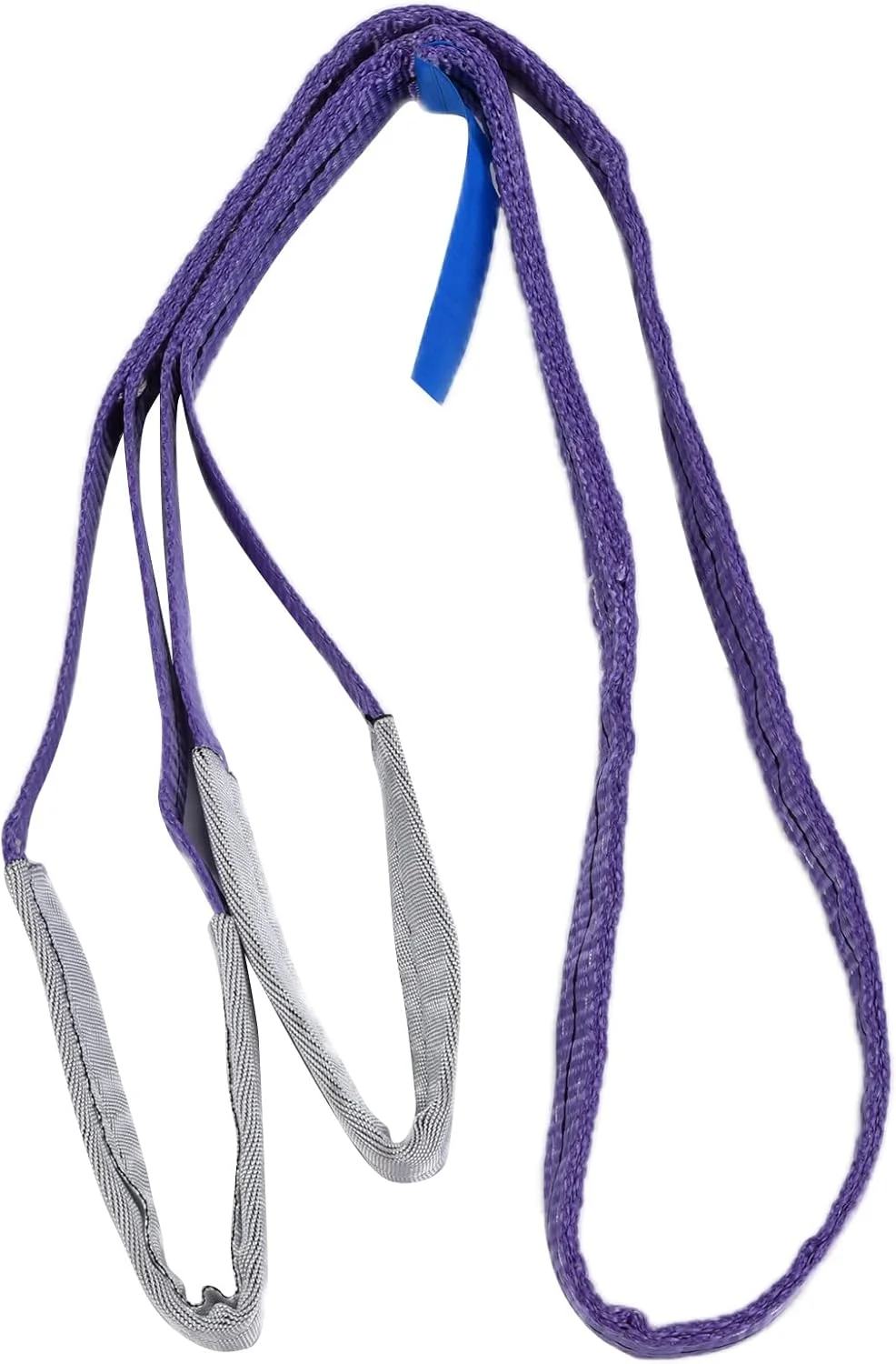 بند بالابر، تسمه بالابر با دفترچه راهنما، تسمه بالابر ضخیم شده PES با استحکام بالا 1 تنی برای ساخت و ساز، حمل و نقل، ماشین آلات (4 متر)