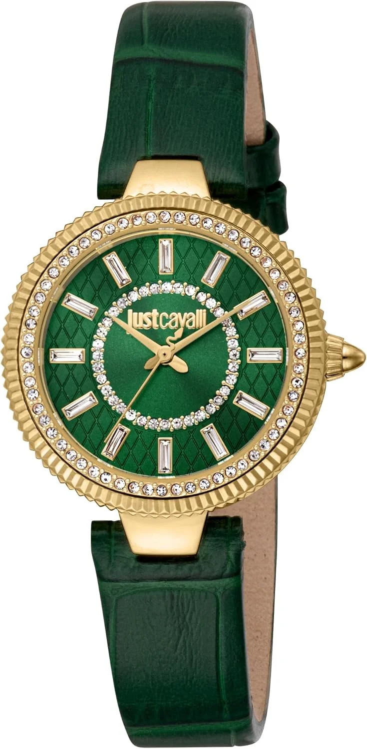 ساعت مچی زنانه جاست کاوالی مدل JC1L308L0025، سبز تیره، بند ساعت مچی زنانه جاست کاوالی مدل JC1L308L0025، سبز تیره، بند
