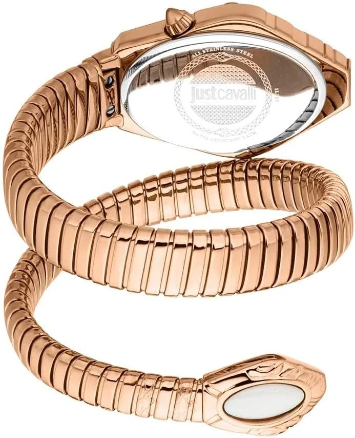 ساعت مچی عقربه ای زنانه جاست کاوالی با بند استیل مدل JC1L357M0045