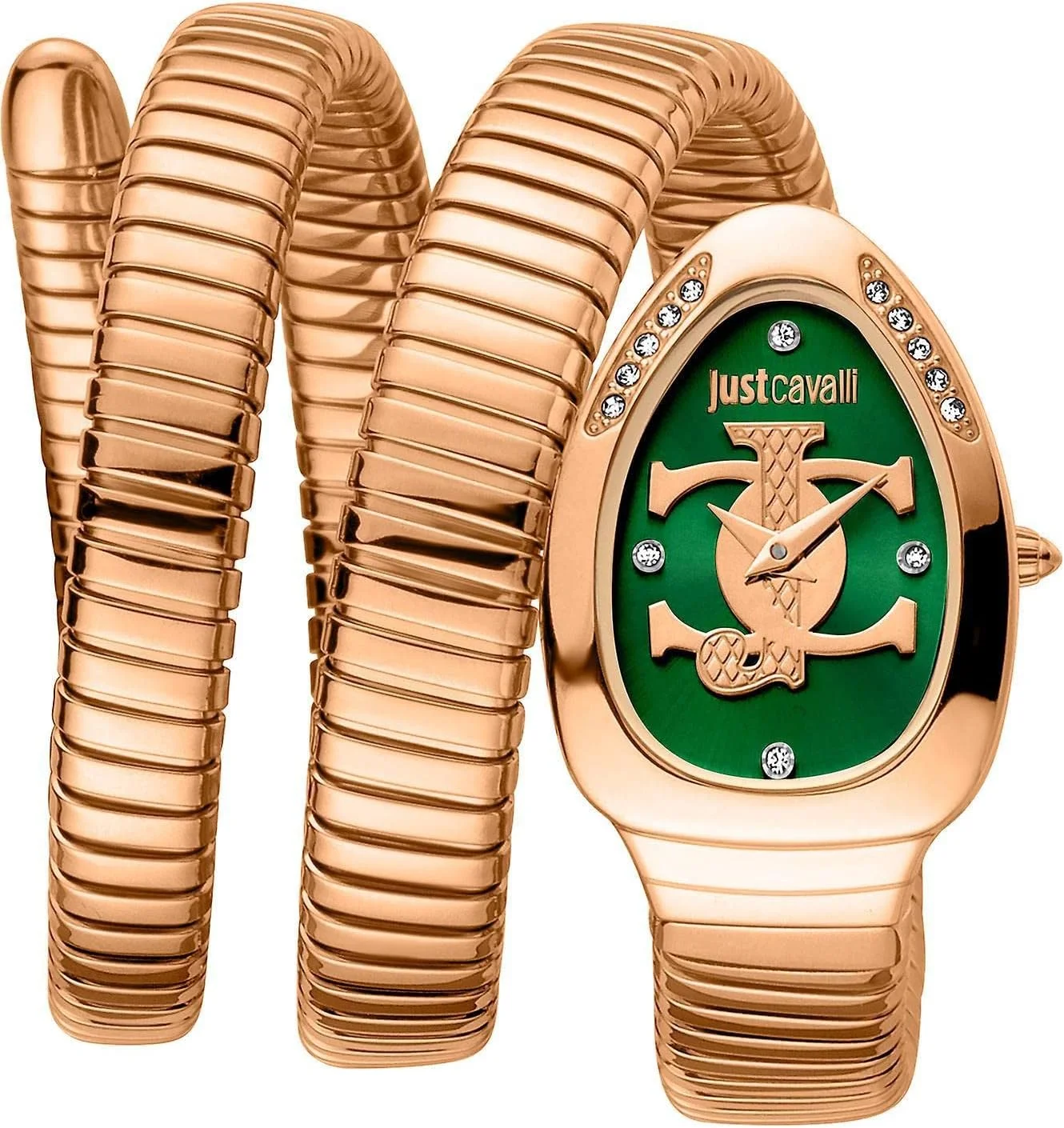 ساعت مچی زنانه جاست کاوالی مدل JC1L228M0055، سبز، موتور کوارتز
