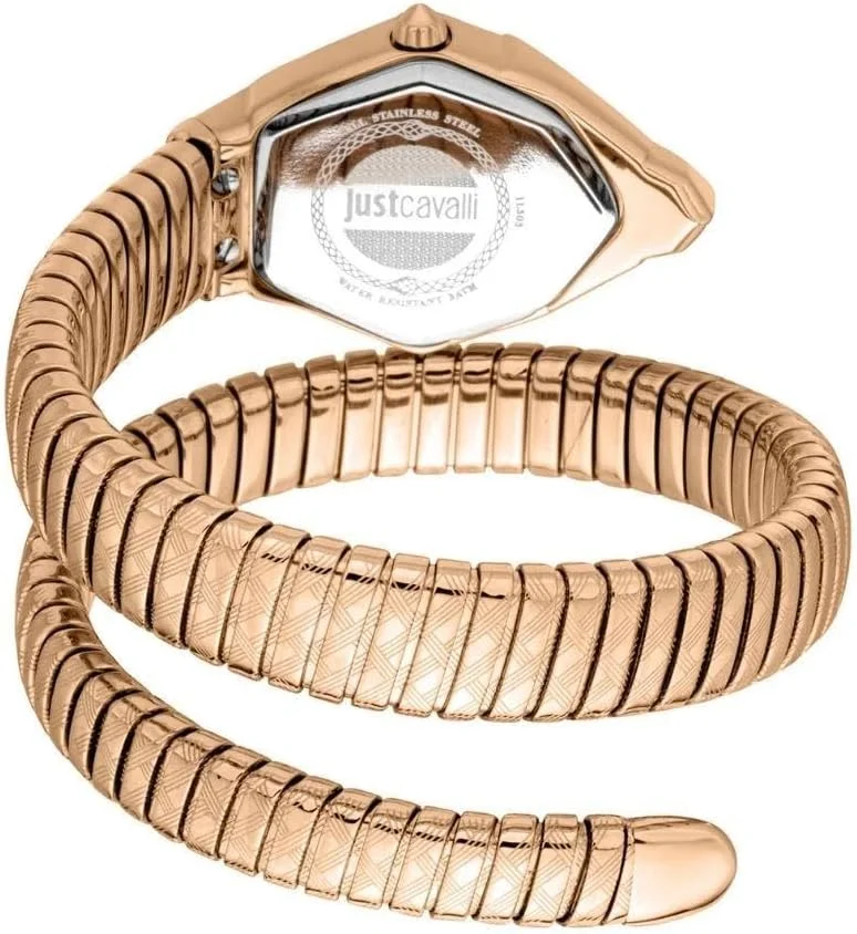 ساعت مچی زنانه جاست کاوالی مدل Signature Snake با بدنه استیل ضد زنگ و رنگ رزگلد - JC1L303M0045