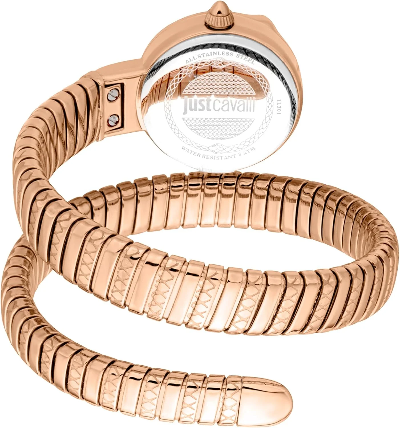 ساعت مچی زنانه جاست کاوالی مدل Signature Snake با بدنه استیل ضد زنگ و رنگ رزگلد - JC1L301M0045 ساعت مچی زنانه جاست کاوالی مدل Signature Snake با بدنه استیل ضد زنگ و رنگ رزگلد - JC1L301M0045