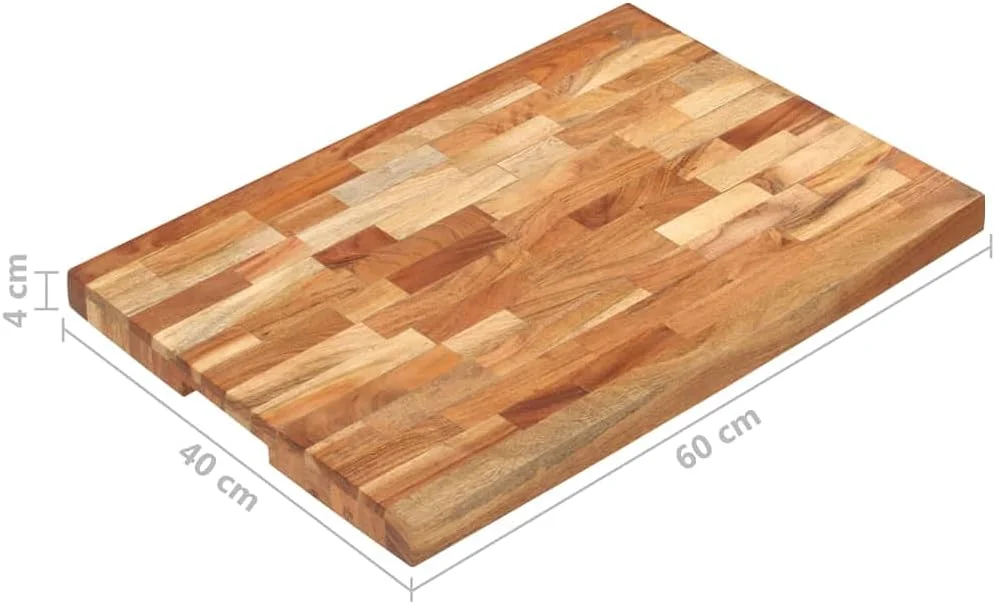تخته گوشت چوبی آکاسیا جامد ویداایکس‌ال، مناسب برای آشپزخانه، تخته سرو غذا، ابزار برش چوبی ایمن، محافظ سطح کار